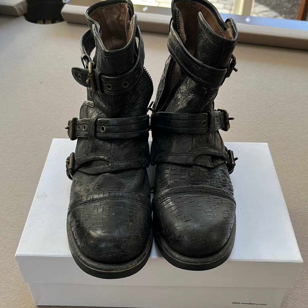 Ugg leather moto boots